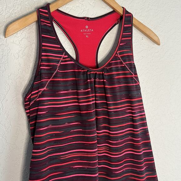 Athleta Tinker Racerback Tank Top Tie Bottom Bra Shelf Athletic Yoga Pilates XL - Picture 2 of 8